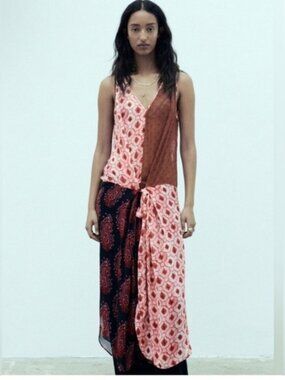 NWT Zara The Samora Midi Sleeveless Dress XS